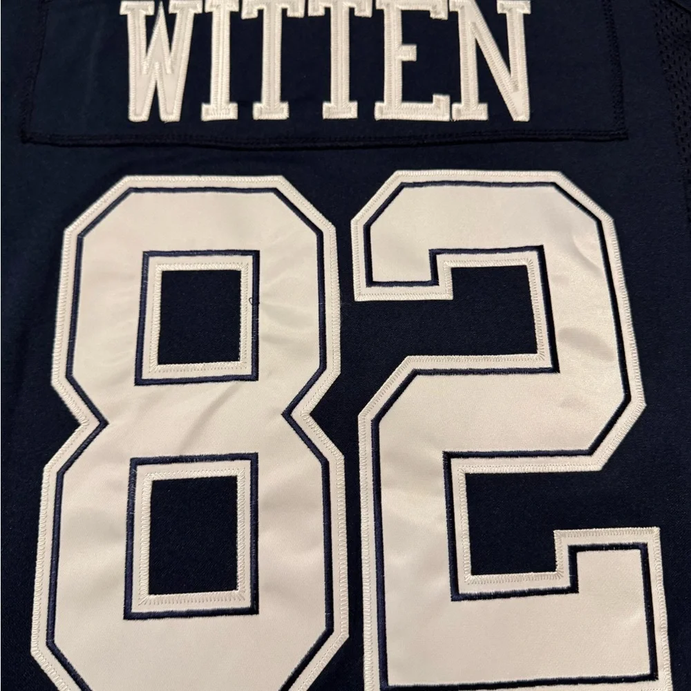 Nike Navy and White Cowboys Jersey- Witten/82 SOLD - Picture 3 of 4